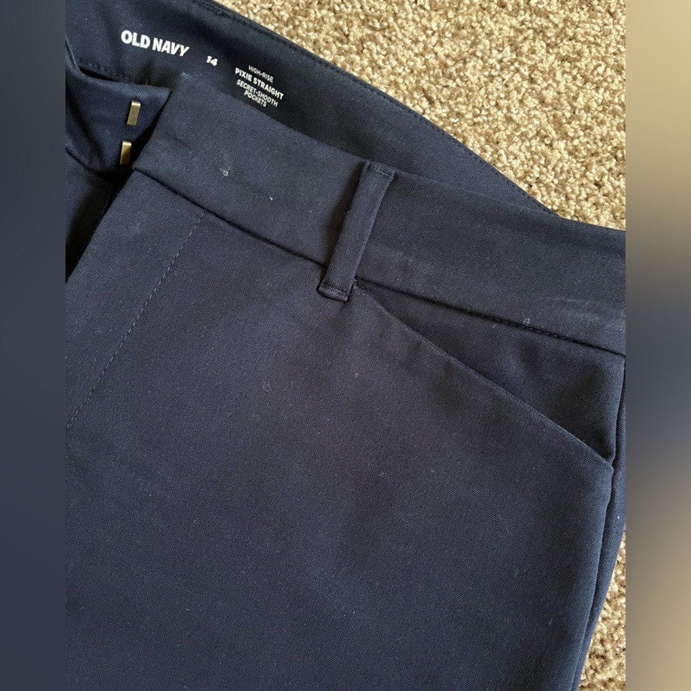 Old Navy Pixie Straight Dress Pants - navy blue - Picture 5 of 6